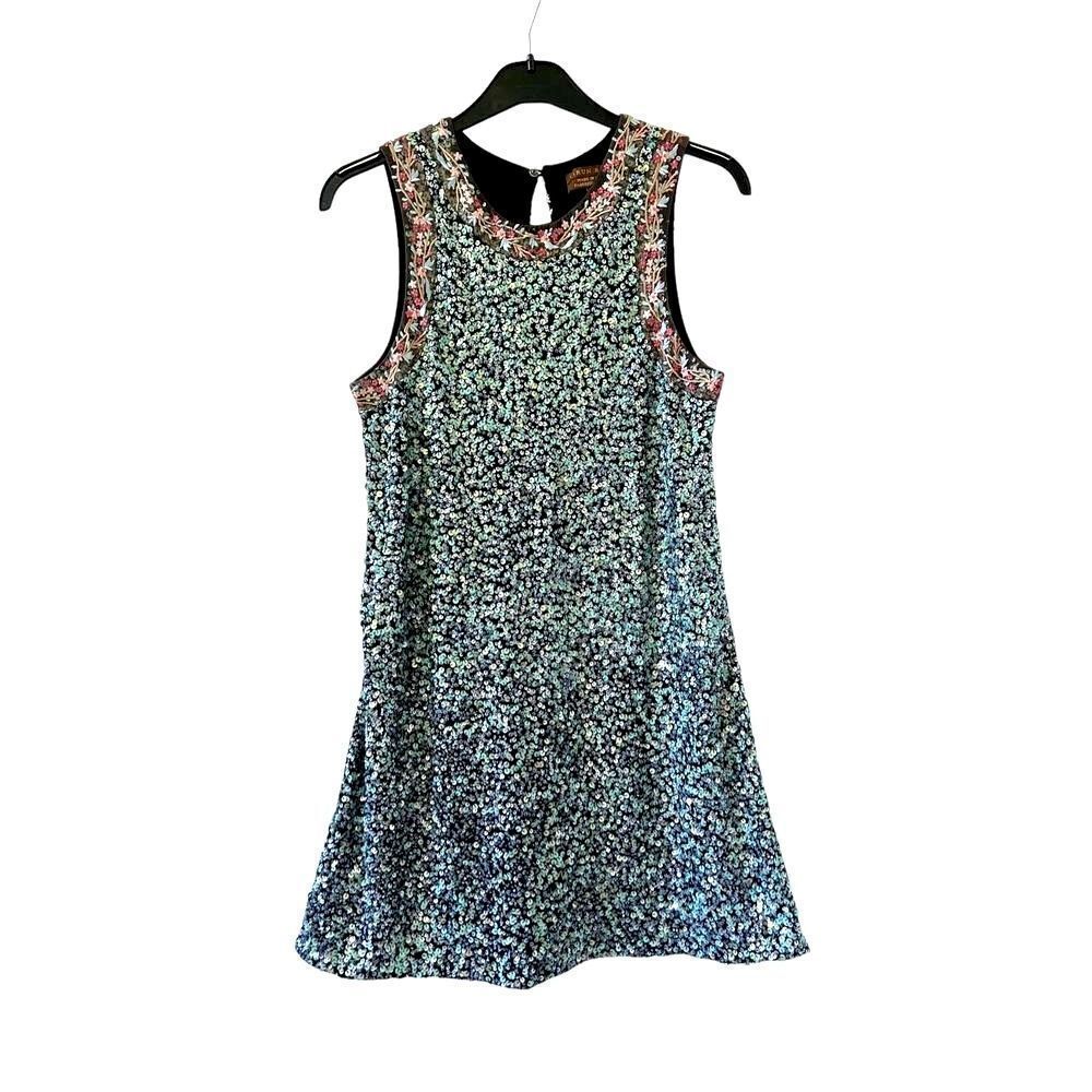 Anthropologie Varun Bahl Sleeveless Astronomy Swing Dress Women’s Size 12P